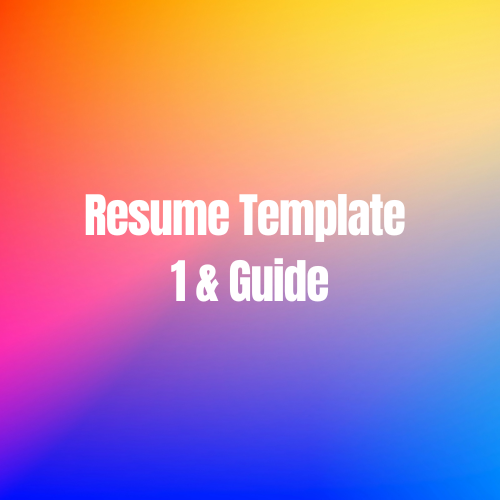 Resume Template 1 & Guide
